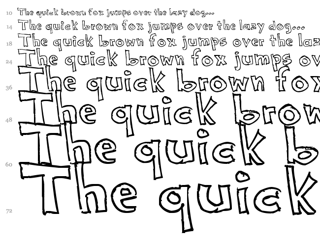 NeNe WeNo Width HandWrite font waterfall